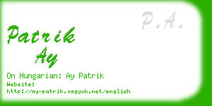 patrik ay business card